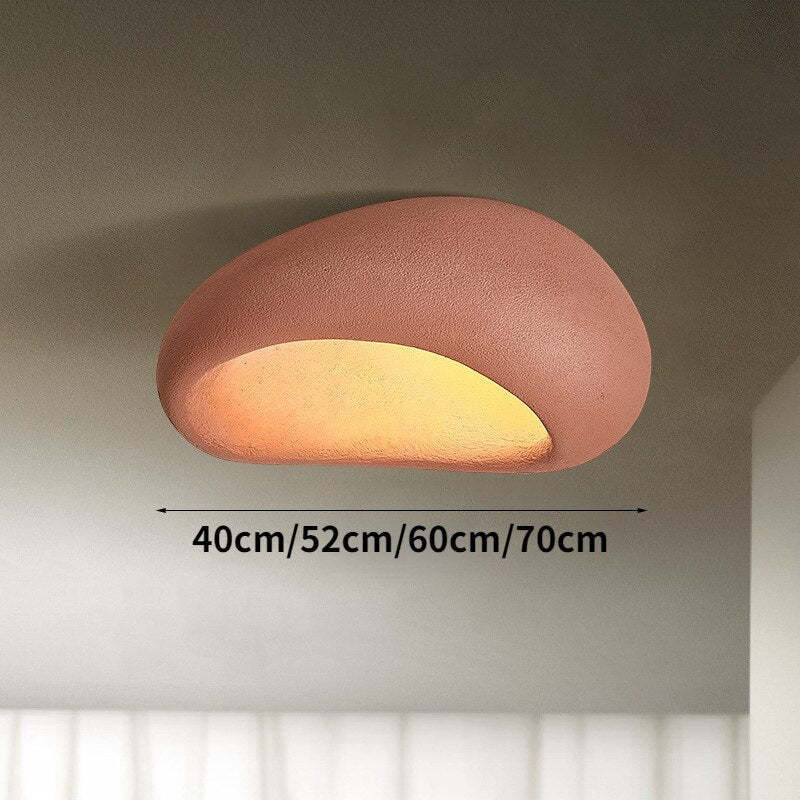 Wabi-sabi Style Resin Ceiling Lamp Japanese Style Master Bedroom Ceiling Light-labpiecesign