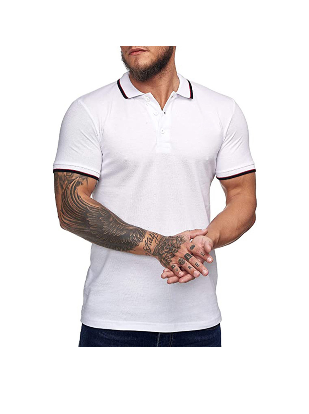 Men's Harold Solid Color Short-sleeved Polo Shirt-poisonstreetwear.com