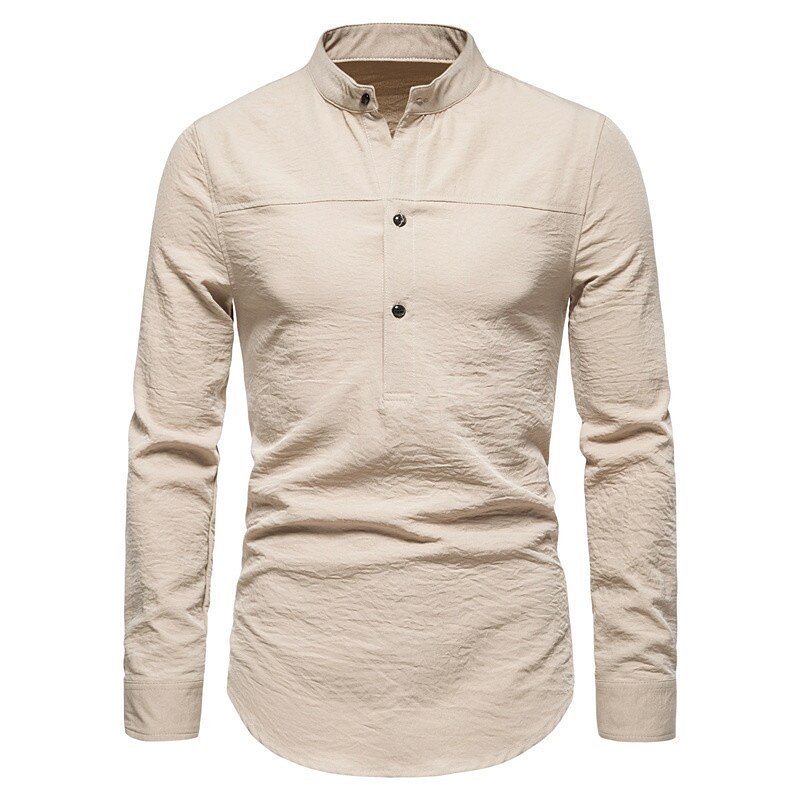 Men's Earl Long-sleeved Stand Collar Shirt-poisonstreetwear.com