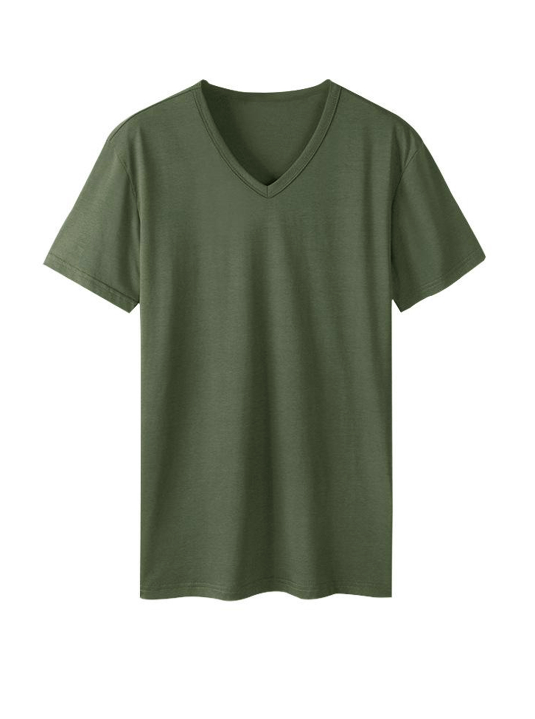 Rodney Solid Color Quick-drying V-Neck Short-sleeved T-shirt-poisonstreetwear.com