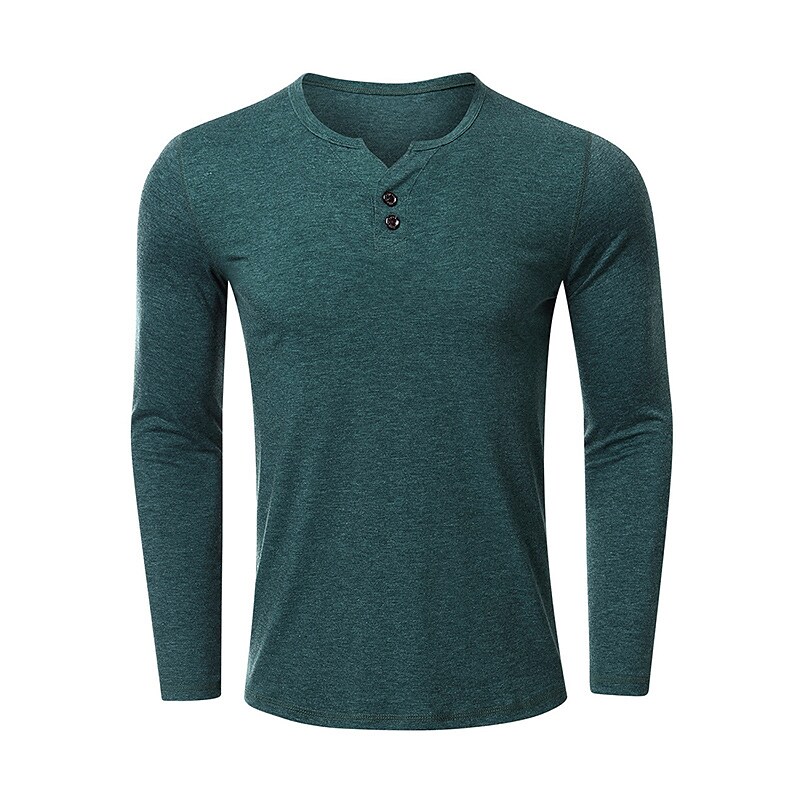 Men's Robert Solid Color Long Sleeve T-shirt-poisonstreetwear.com