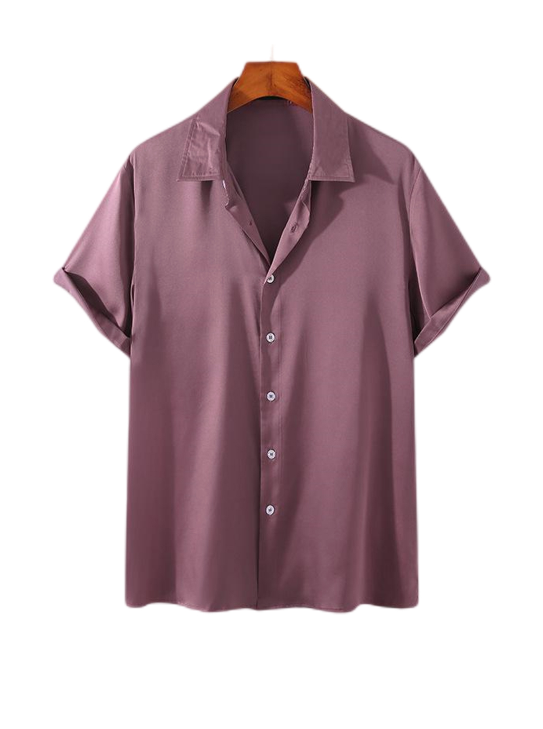 Men's Ryan Solid Color Lapel Short Sleeve Shirts-poisonstreetwear.com
