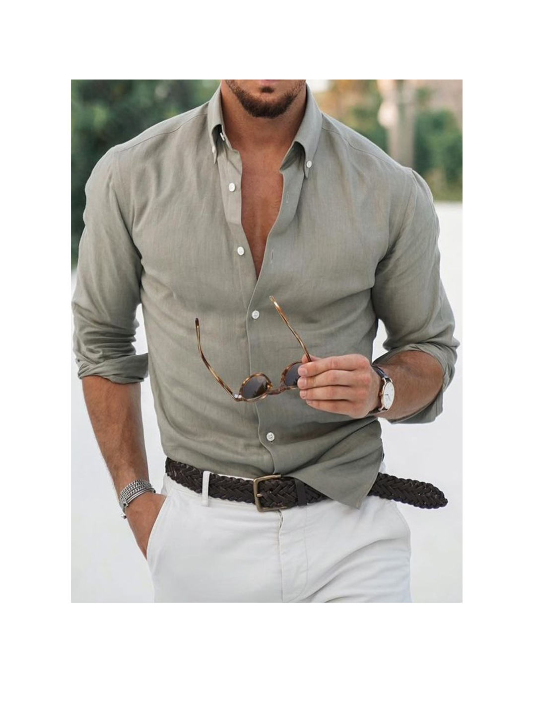 Men's Dwayne Solid Color Casual Shirt-poisonstreetwear.com