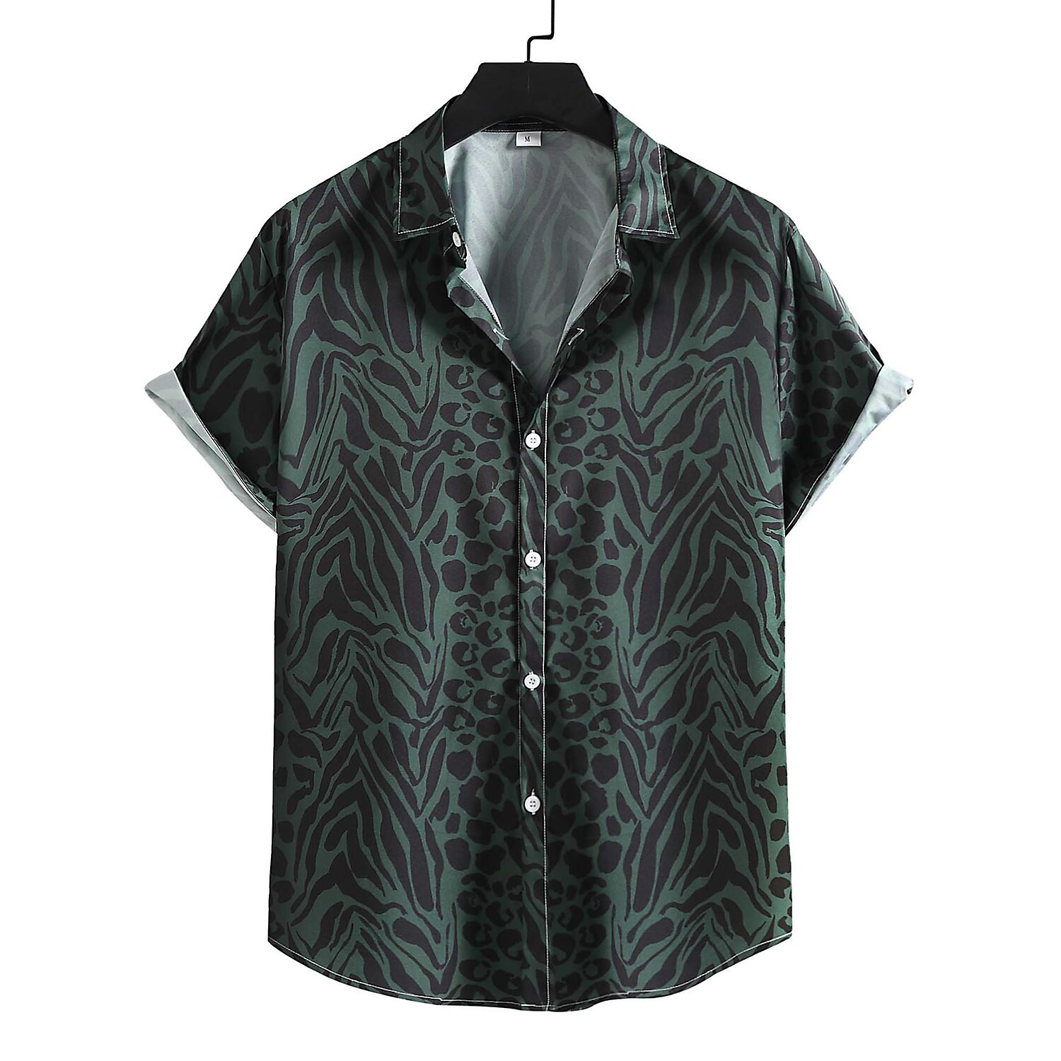 Poisonstreetwear Men's Leopard Print Short Sleeve Shirt-poisonstreetwear.com