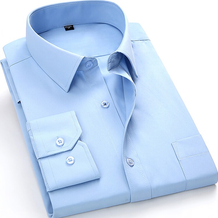 Poisonstreetwear Men's Solid Color Button Down Long Sleeve Shirt-poisonstreetwear.com