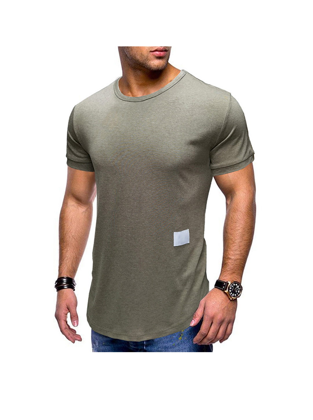 Men's Solid Color Crew Neck Short Sleeve T-Shirt-poisonstreetwear.com