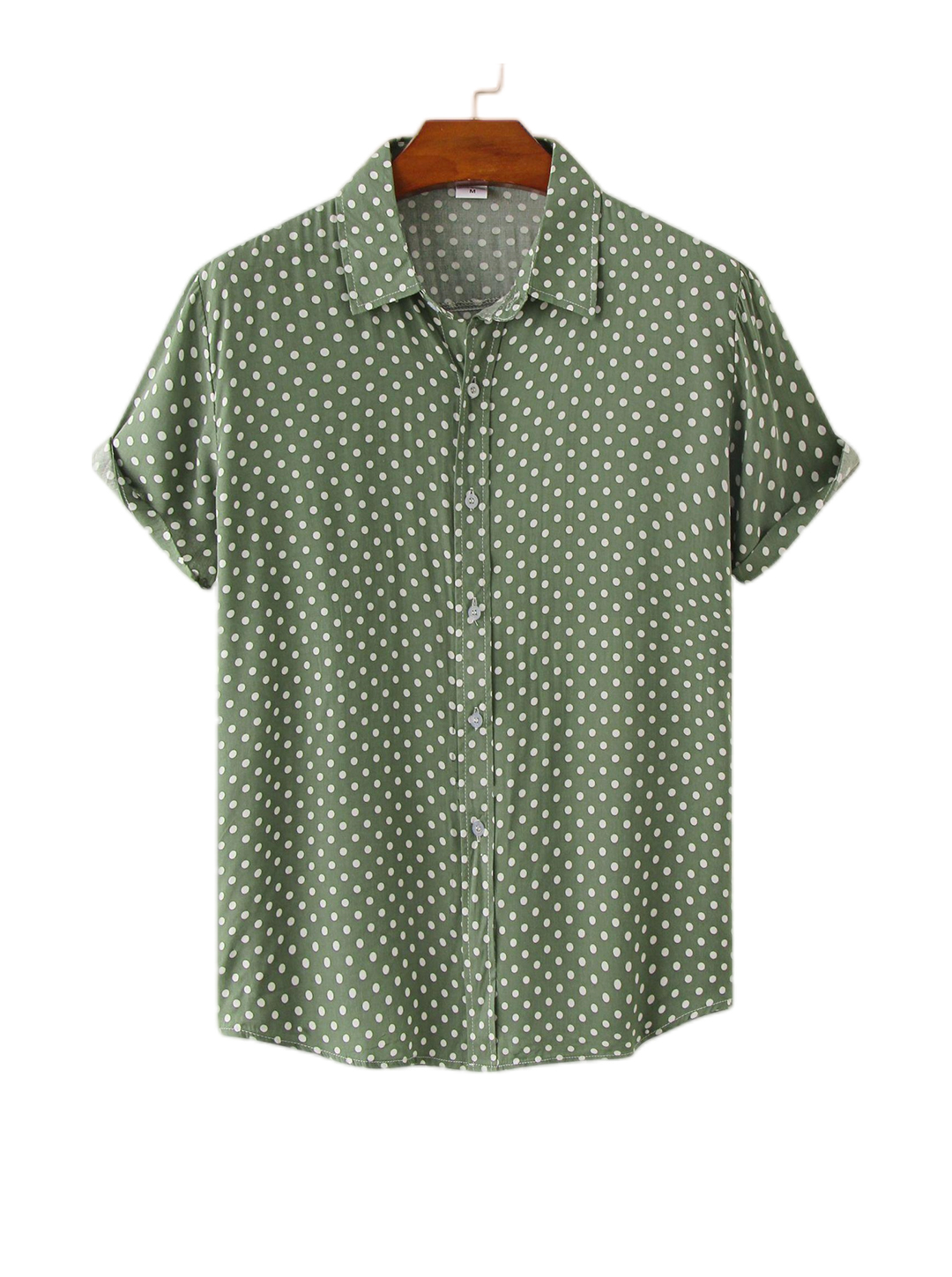 Poisonstreetwear Men's Polka Dot Retro Printed Short-sleeved Shirt-poisonstreetwear.com
