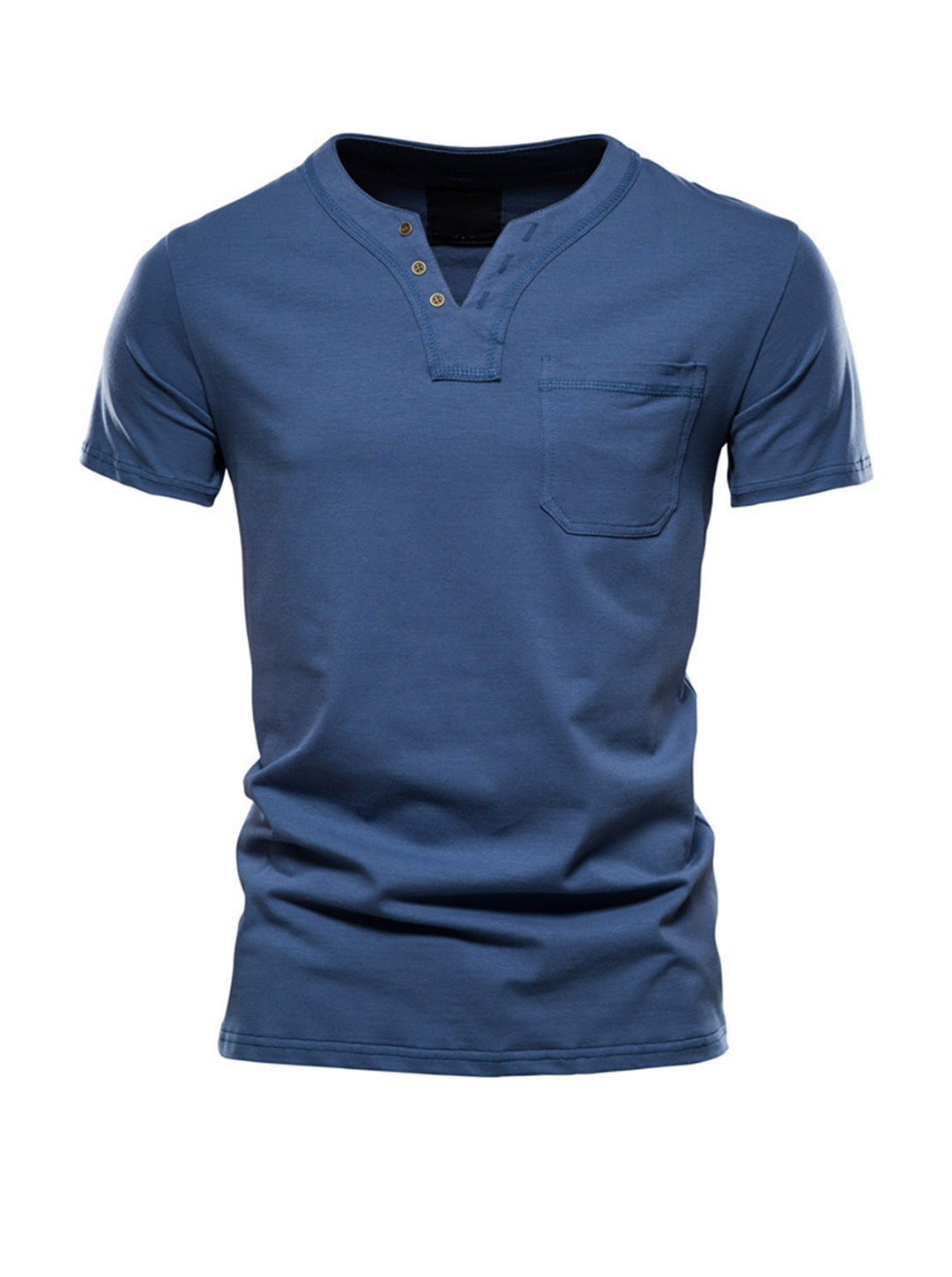 Men's Simple V-Neck Casual T-shirt-poisonstreetwear.com