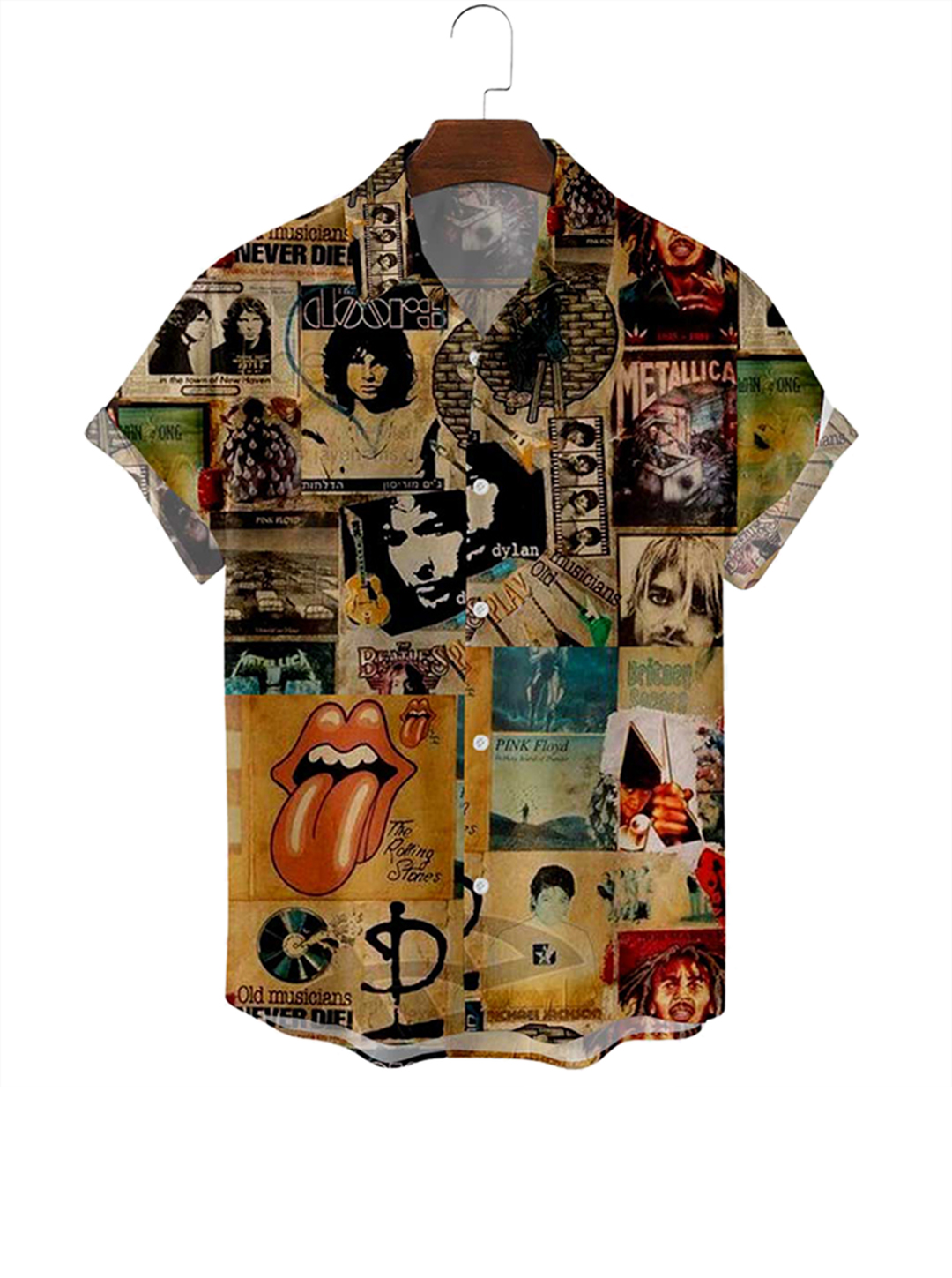 Men's Lane Magazine Print Short Sleeve Shirt-poisonstreetwear.com