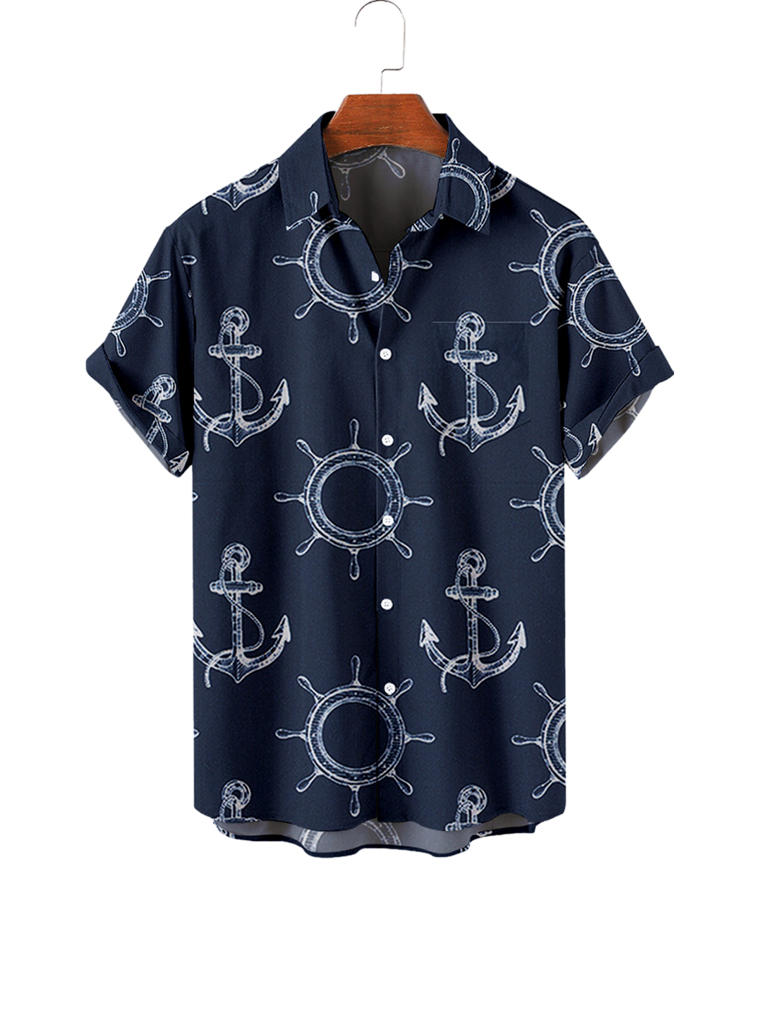 Men's Derek Nautical Printing Shirt-poisonstreetwear.com