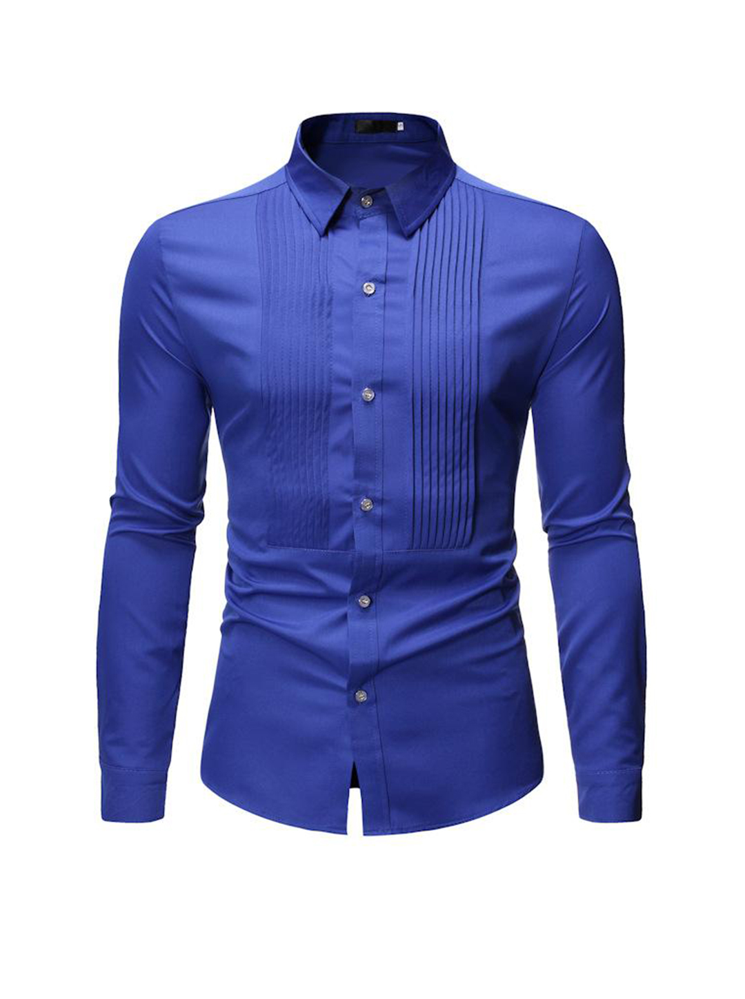 Men's Paris Pleated Long Sleeve Shirt-poisonstreetwear.com