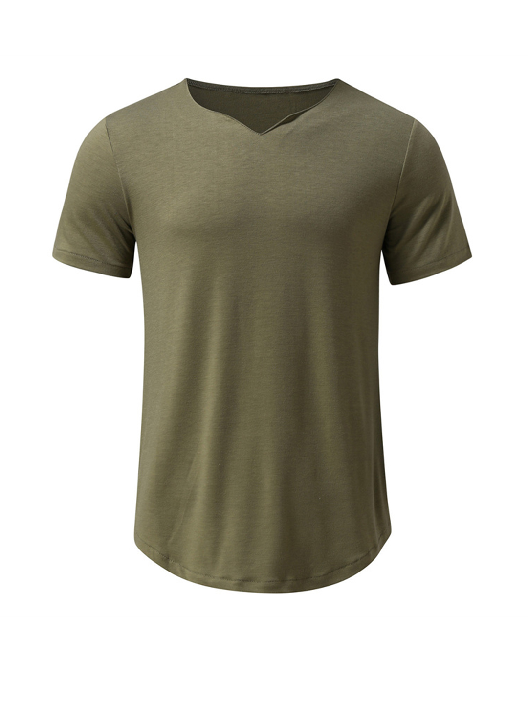 Men's Earl Solid Color V Neck Casual Short Sleeve T Shirt-poisonstreetwear.com