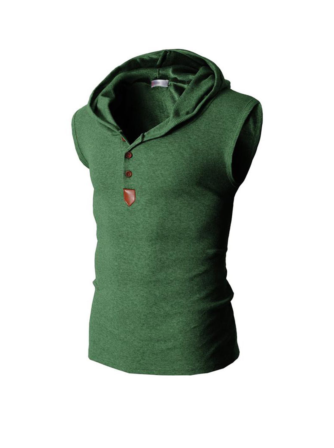 Travis Ribbed-knit Hooded Tank Top-poisonstreetwear.com