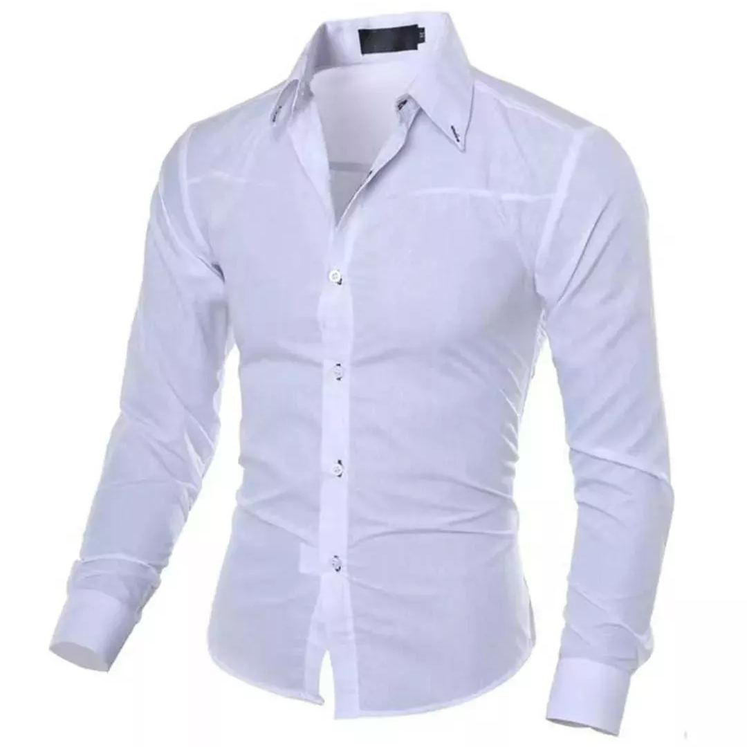 Poisonstreetwear Men's Solid Color Long Sleeve Shirt-poisonstreetwear.com