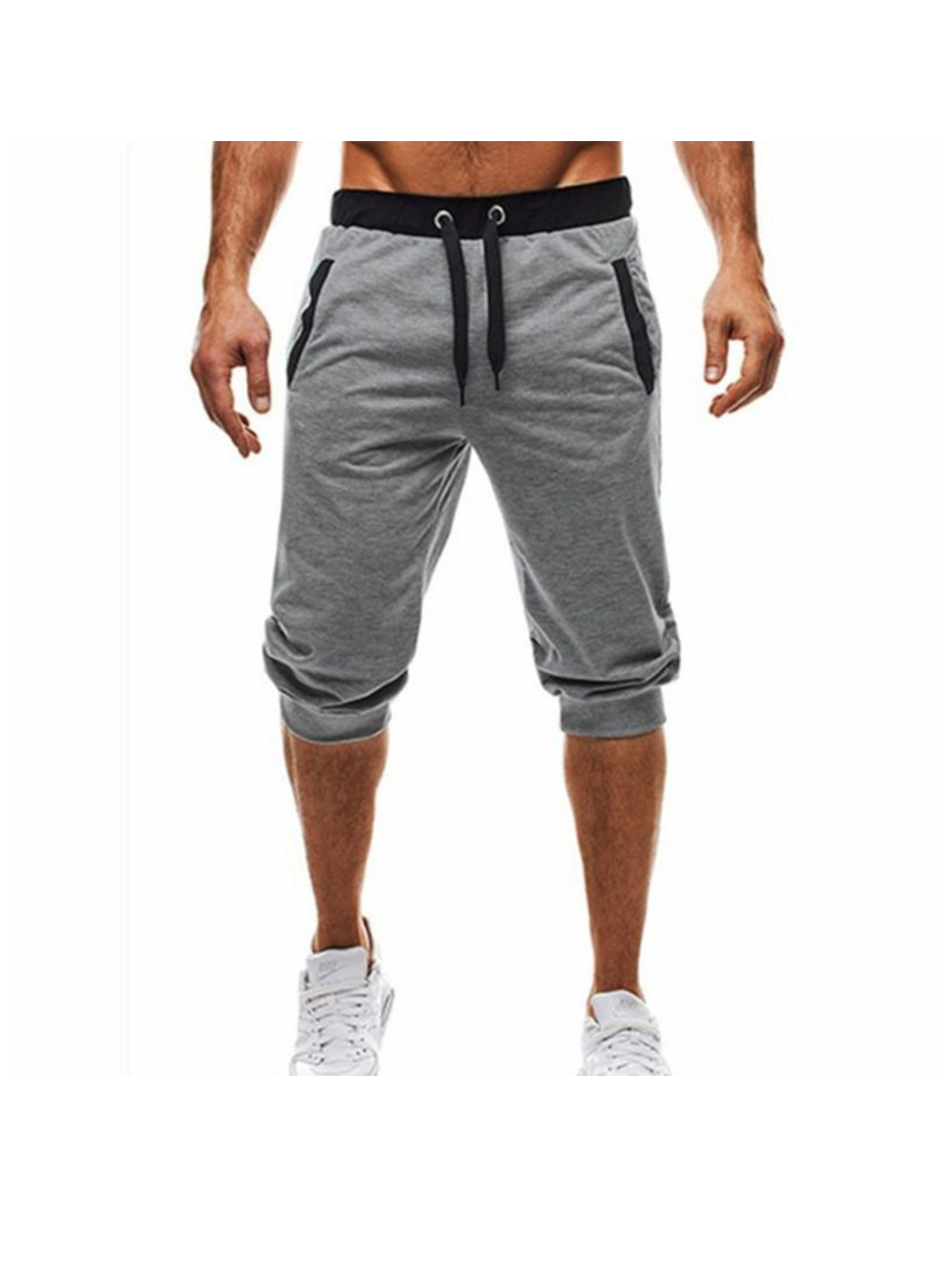 Ryan Slim Fit Contrast Color Waist Cropped Shorts-poisonstreetwear.com