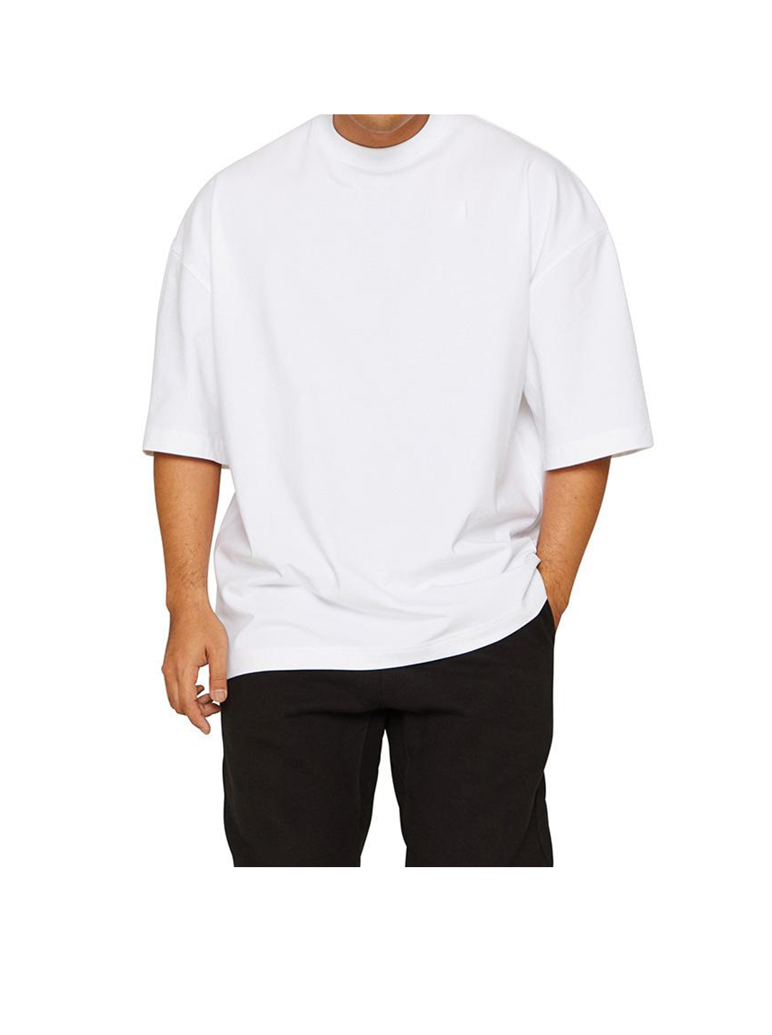 Rogers Solid Color Cotton Oversize Short-sleeved T-shirt-poisonstreetwear.com