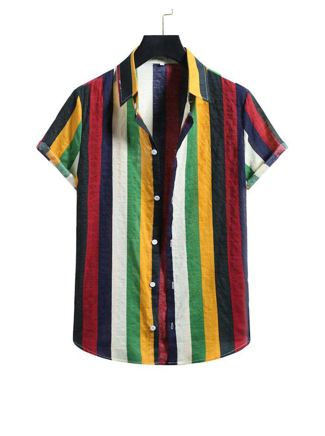 Billy Multicolor Striped Short Sleeve Shirt-poisonstreetwear.com