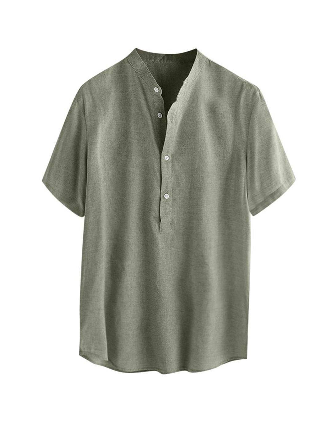 Men's Brandon Slub Cotton And Linen Short-sleeved Shirt-poisonstreetwear.com