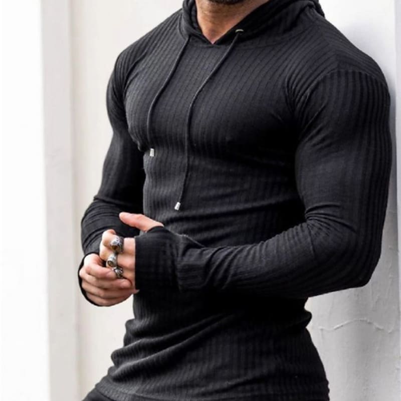 Men's Sports & Outdoor Solid Color Drawstring Hoodie Sweatshirt-poisonstreetwear.com