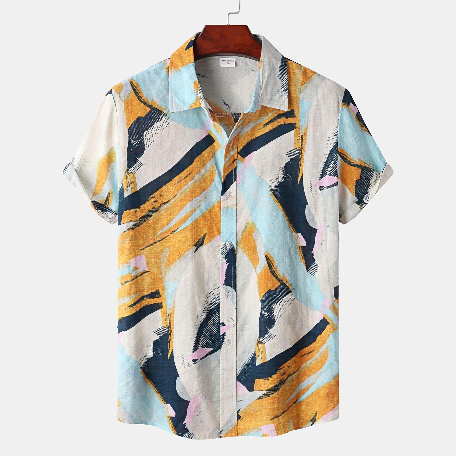 Men's Personalized Print Short Sleeve Beach Resort Shirt-poisonstreetwear.com