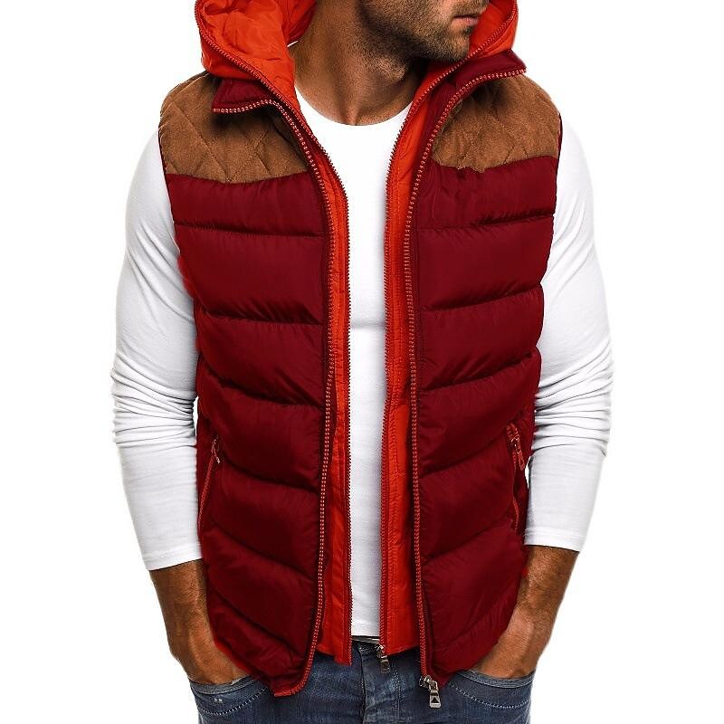 Poisonstreetwear Men's Fake Two Piece Quilted Hood Padded Gilet-poisonstreetwear.com
