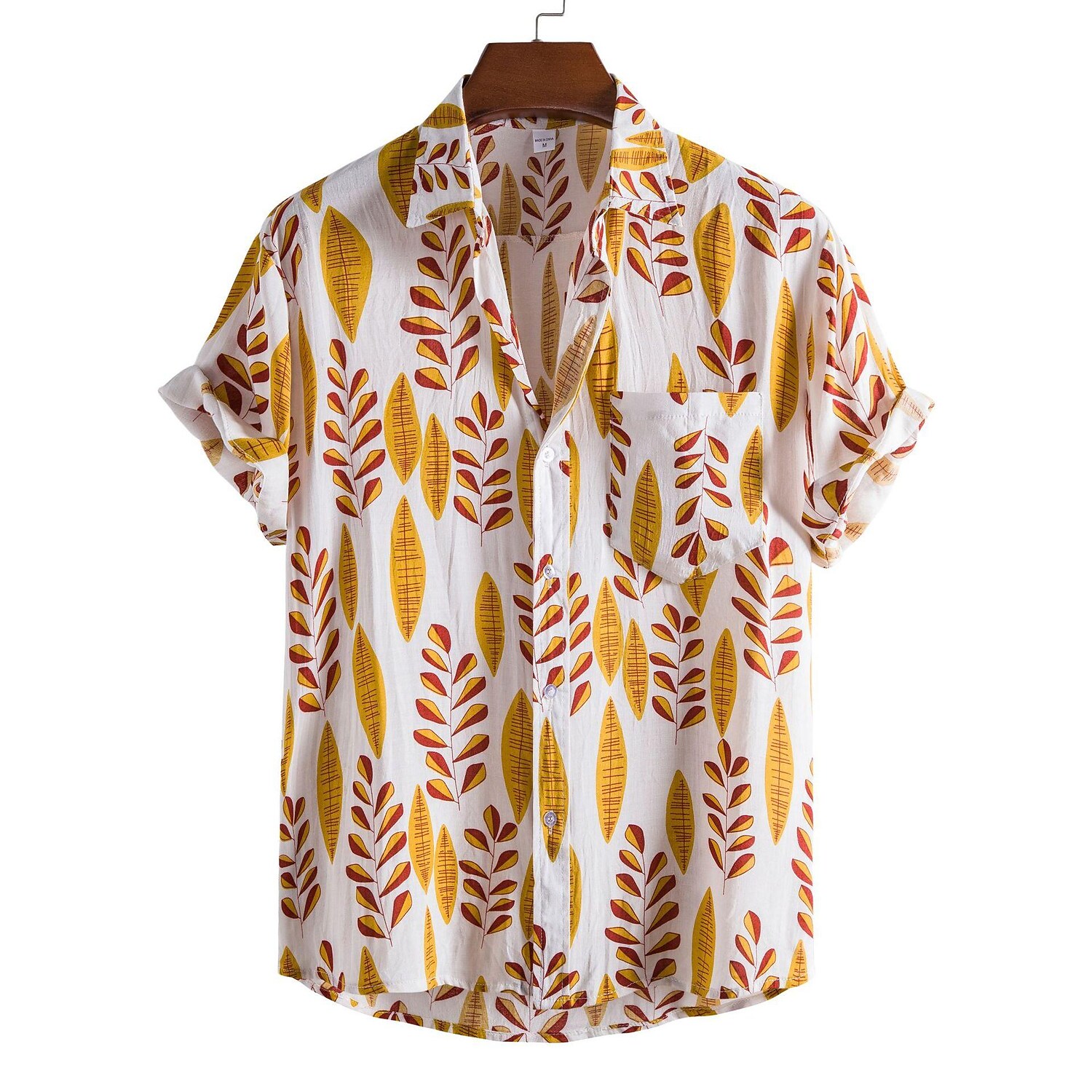 Men's Casual Floral Print Short Sleeve Shirt-poisonstreetwear.com