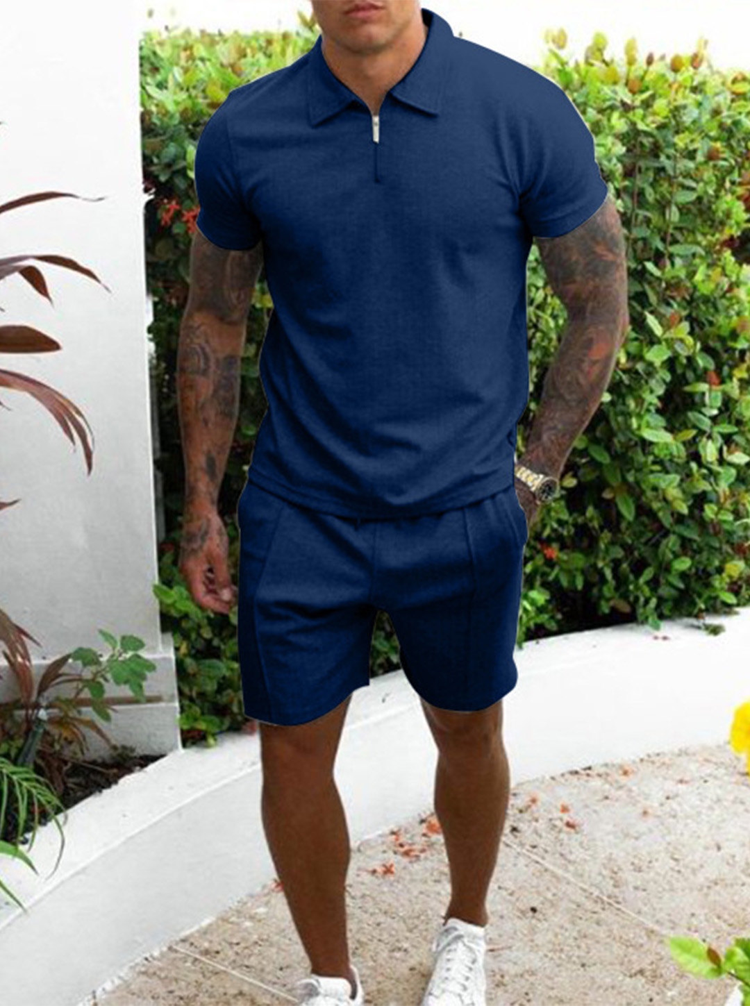 Men's Casual Short-sleeved Two-piece Set-poisonstreetwear.com
