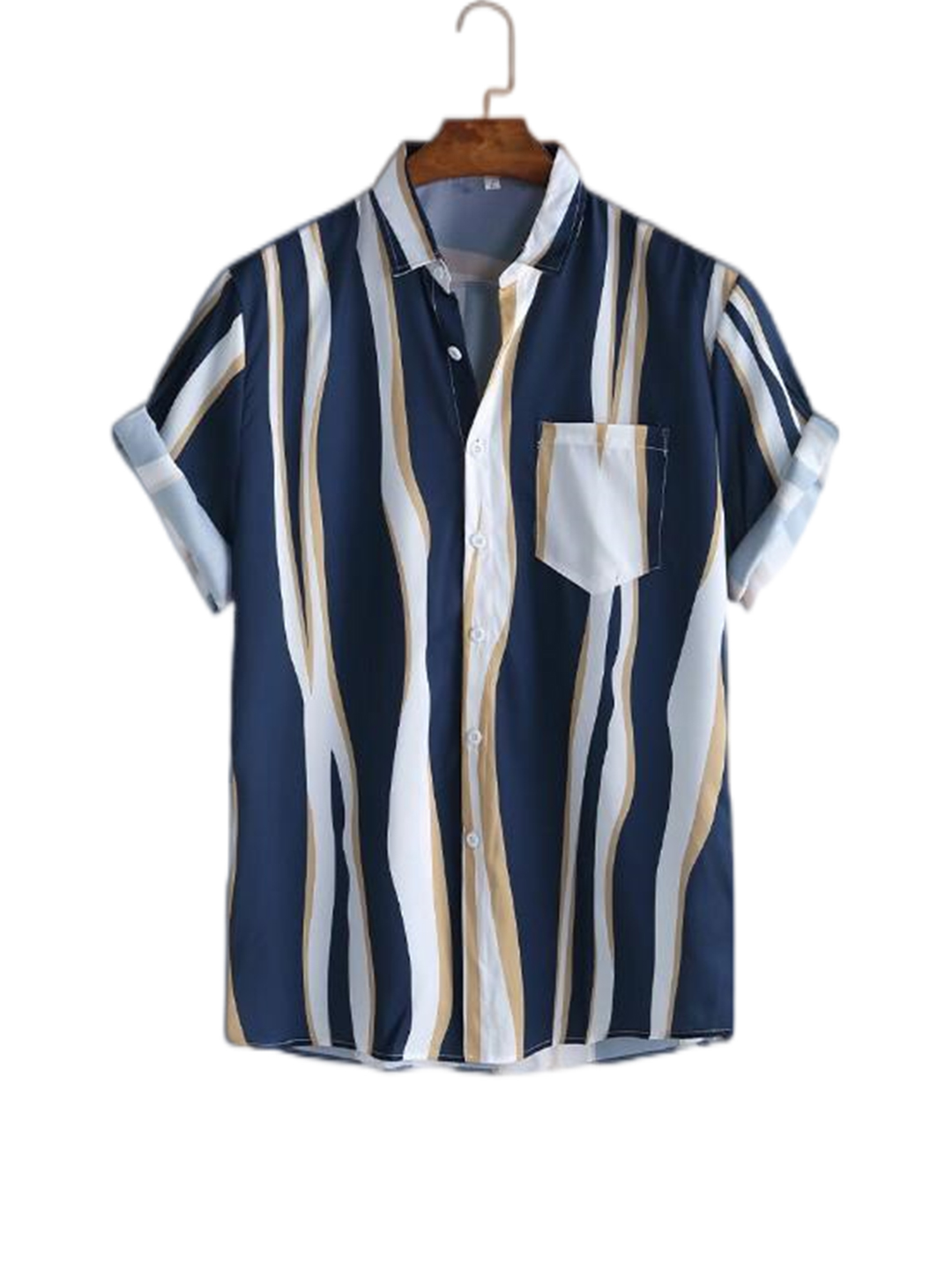 Men's Bradley Striped Printed Short-sleeved Shirt-poisonstreetwear.com
