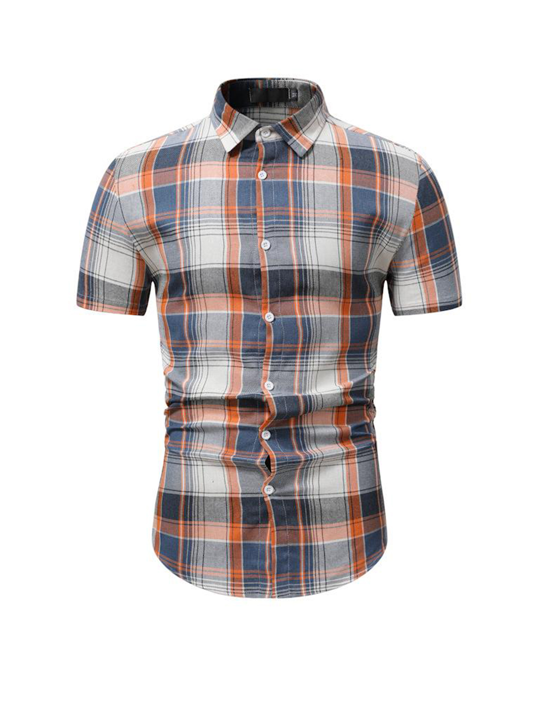 Men's Tyler Casual Check Short Sleeve Shirt-poisonstreetwear.com