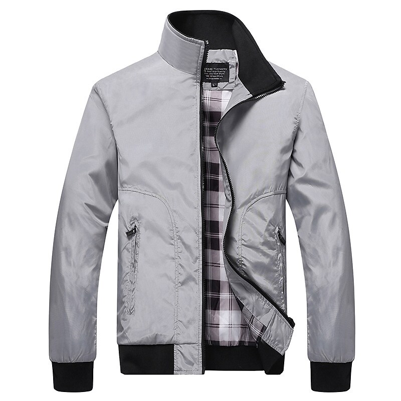 Men's  Outdoor Stand Collar Solid Color Jacket-poisonstreetwear.com