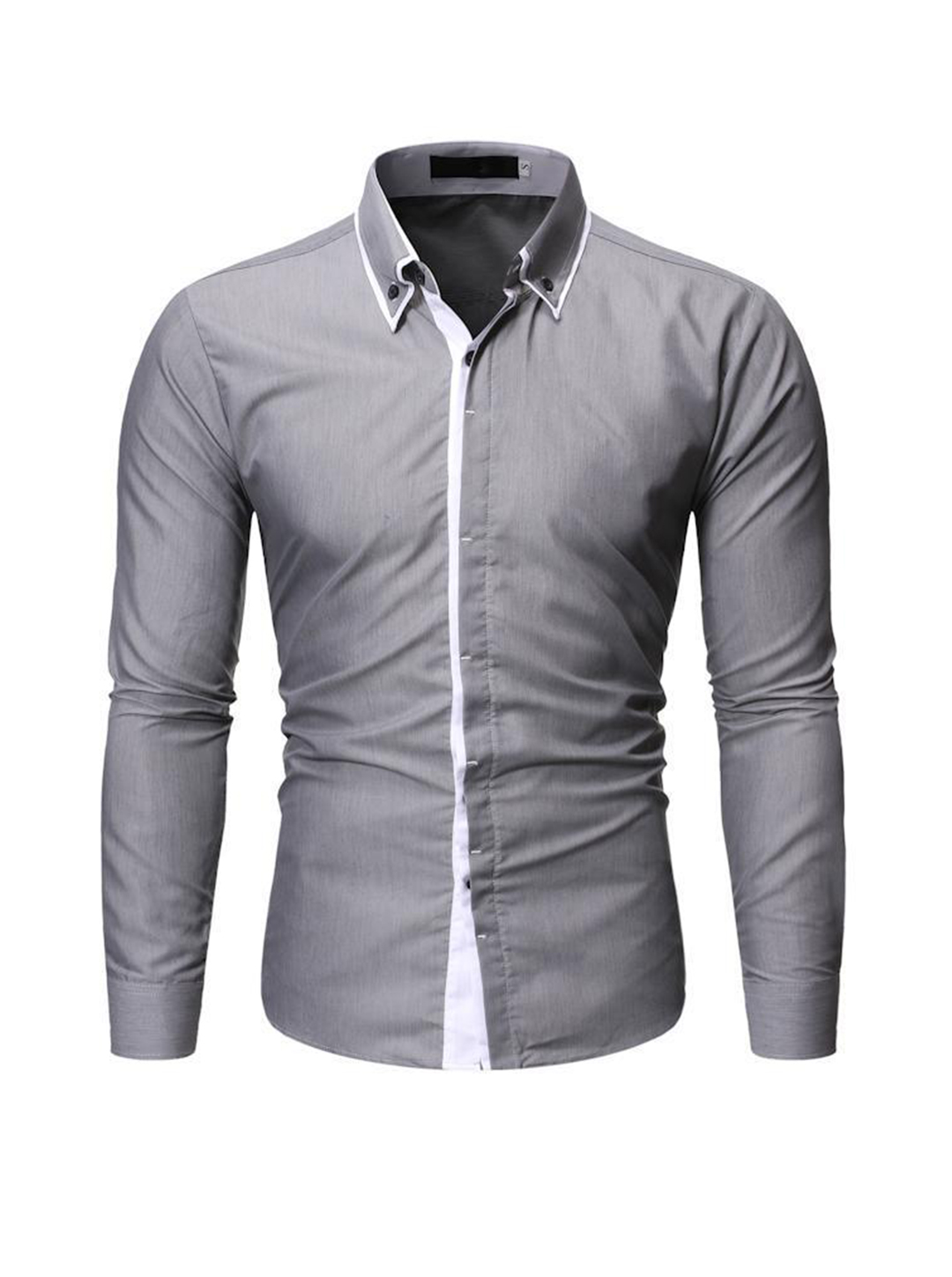 Men's Contrasting Colors Casual Shirt-poisonstreetwear.com