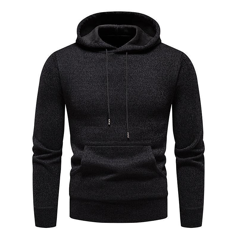 Men's Chenille Basic Casual Pullover Hooded Sweater-poisonstreetwear.com