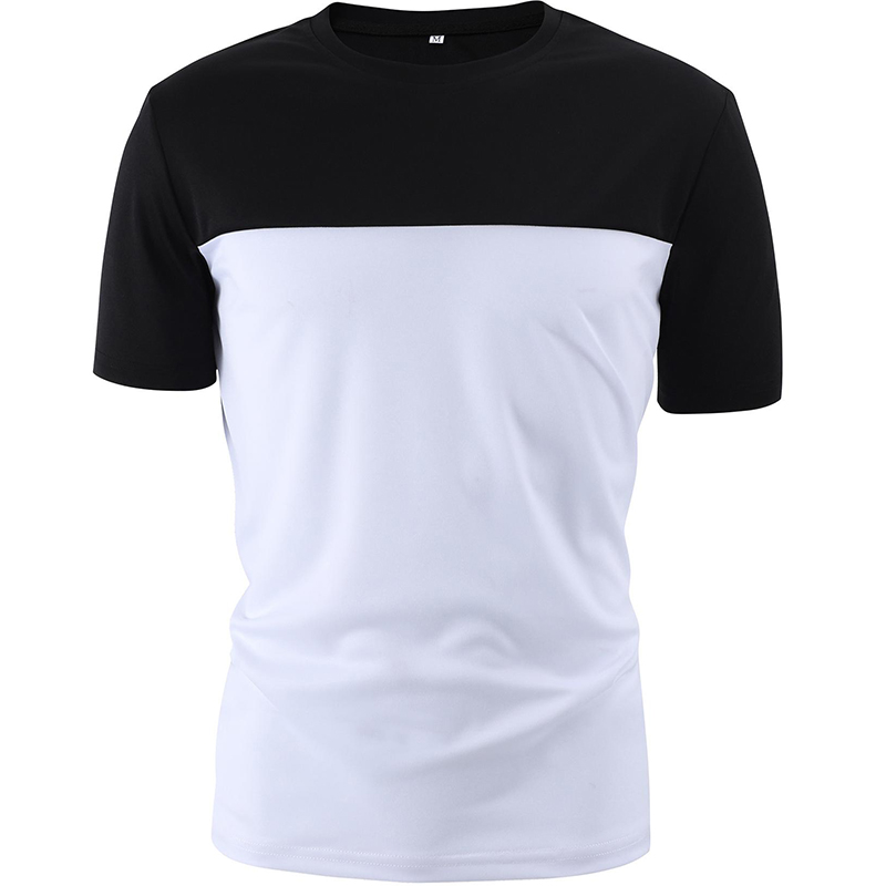 Men's Color Block Casual Short Sleeve T-shirt-poisonstreetwear.com
