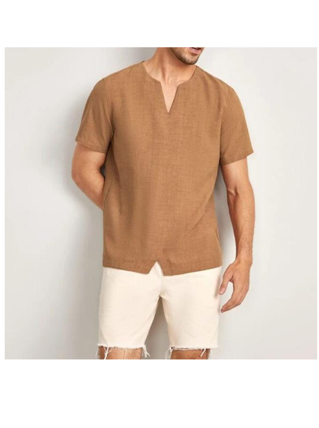 Men's Larkin Summer Five-quarter Sleeve Short-sleeved Casual Shirt-poisonstreetwear.com