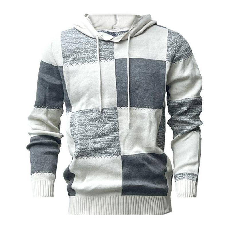 Men's Pullover Contrast Color Block Hoodie Sweater-poisonstreetwear.com