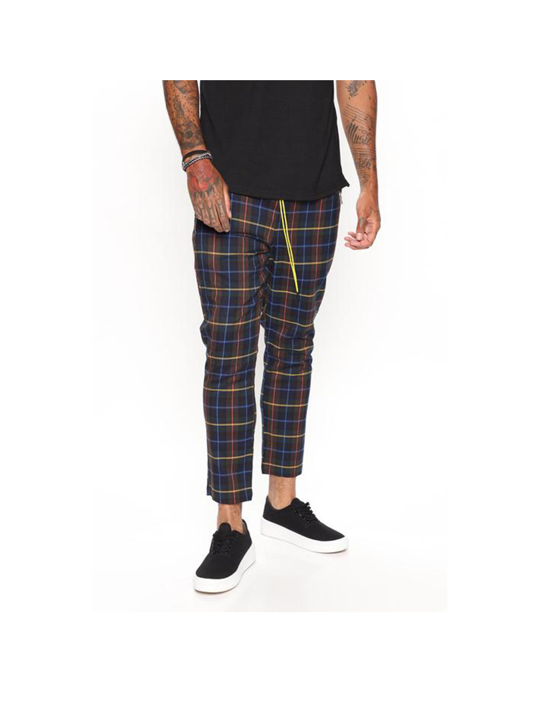 Andrew Colorful Check Casual Pants-poisonstreetwear.com
