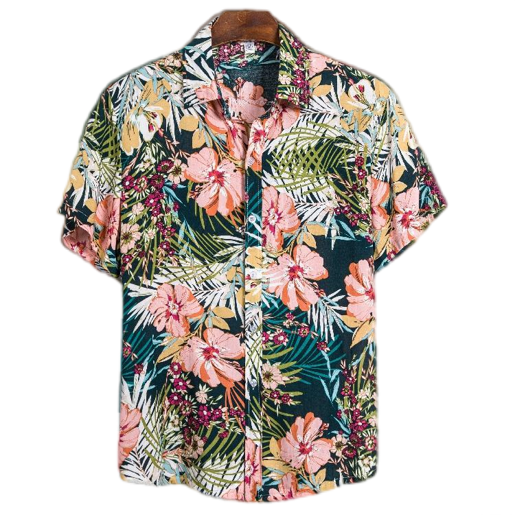 Men's Douglas Floral Print Short-sleeved Shirt-poisonstreetwear.com