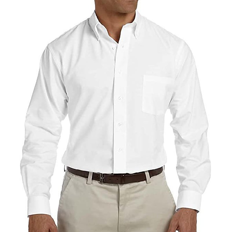 Poisonstreetwear Men's Classic Solid Color Long Sleeve Shirt-poisonstreetwear.com