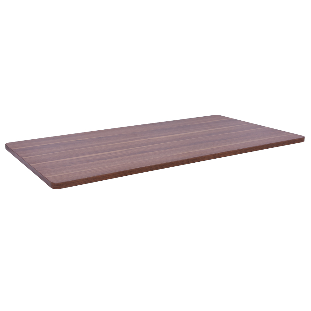 Fromann Dark Walnut 55 x 27 inch Universal Solid One-Piece Table Top for Electric Adjustable Standing Desk and Office Desk Frames