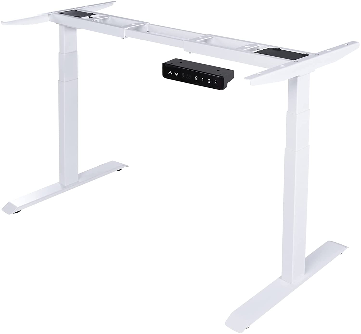 Fromann Electric 3 Tier Legs Dual Motor Desk Base Handset with USB A and C Ports - Sit Stand up Standing Height Adjustable Desk Frame for Home and Office