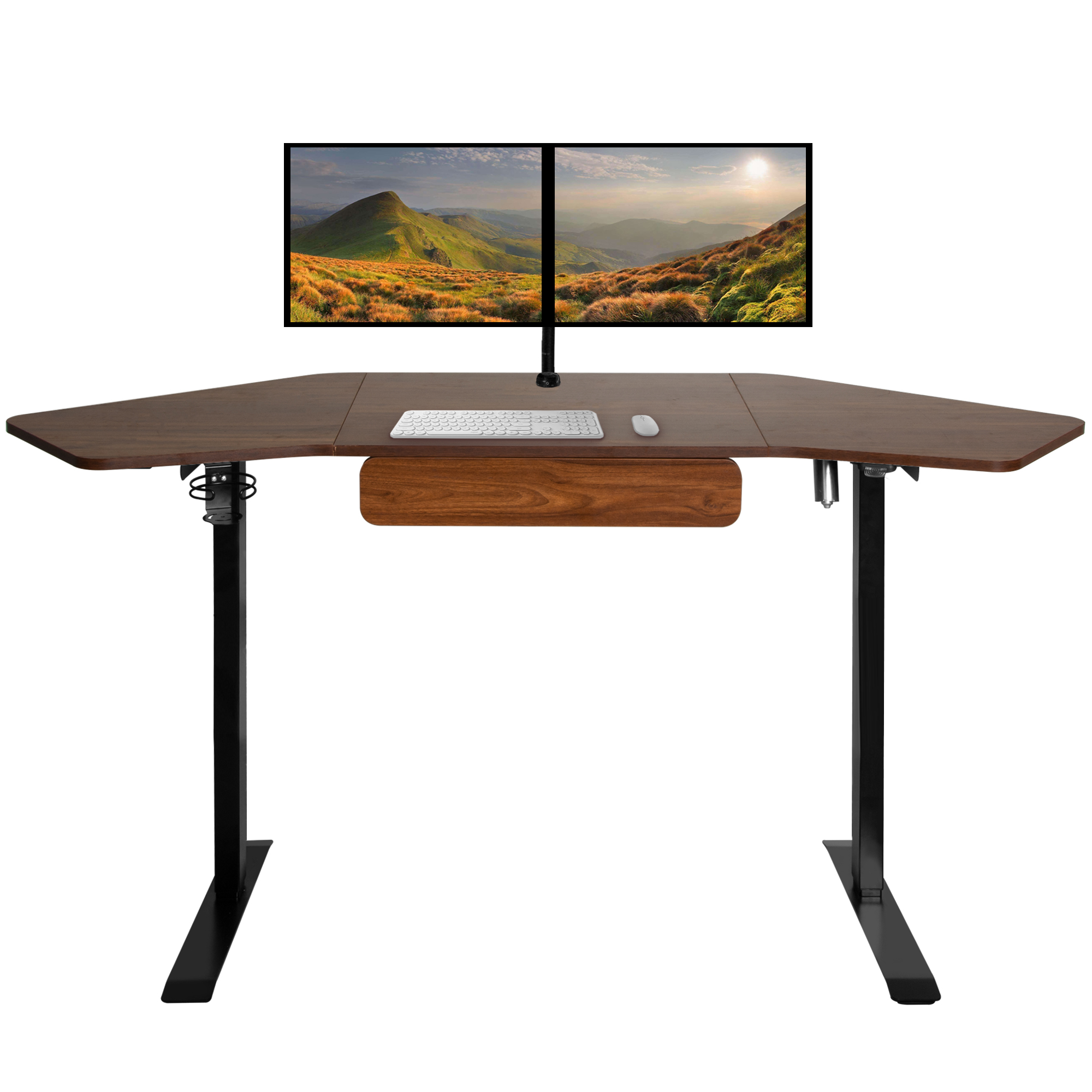 71” Electric Standing Desk with LED Control Handle, Adjustable Height 
