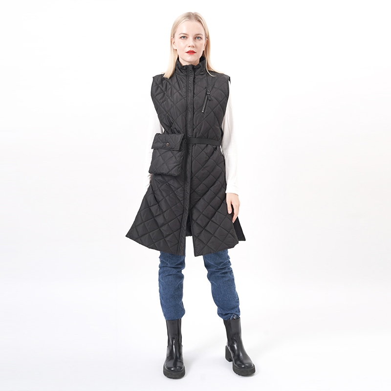 ALLBEST Design Women Outwear Qualited Padded Jacket with Pocket