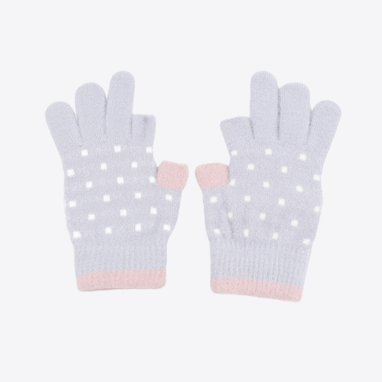 Allbest Design Winter Women Touchscreen Knitted Arcylic Gloves