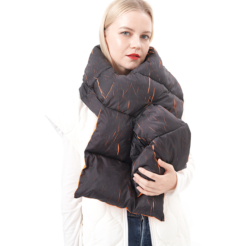 ALLBEST Design Reversible Qualited Padded Puffer Scarf