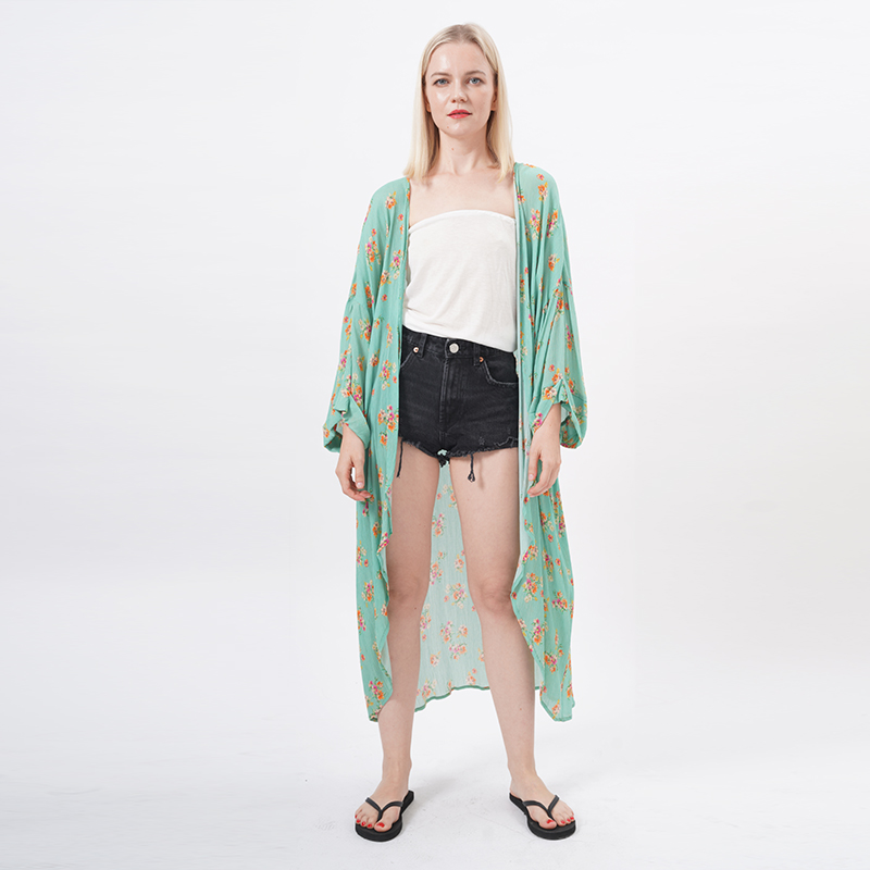 ALLBEST Design Open Front Long Kimono Swimsuit Cover up for Women