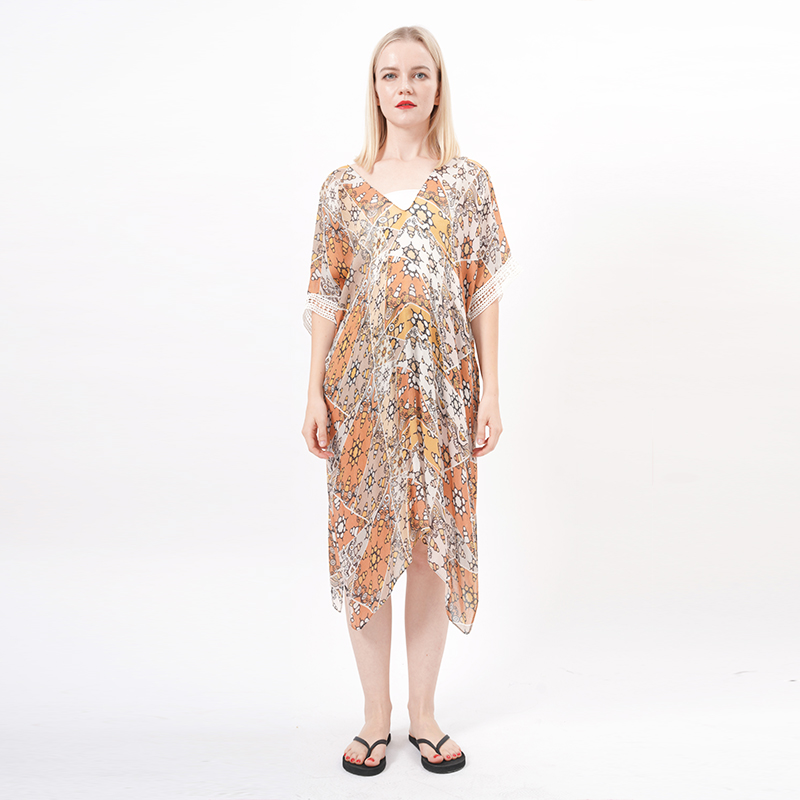 ALLBEST Design Casual Floral Beach Cover Up Dress