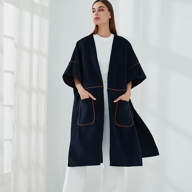 Allbest Design Black Winter Women Shawl Cardigan Kimonos with Pocket
