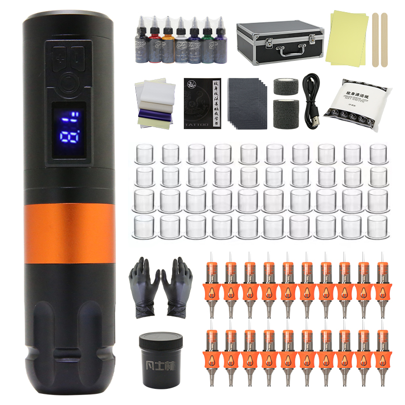 Tattoo pen set motor machine professional cutting thread fog tattoo