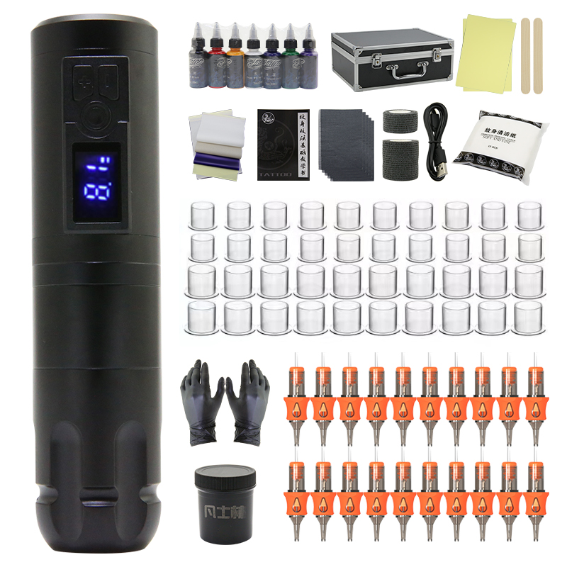 Tattoo pen set motor machine professional cutting thread fog tattoo