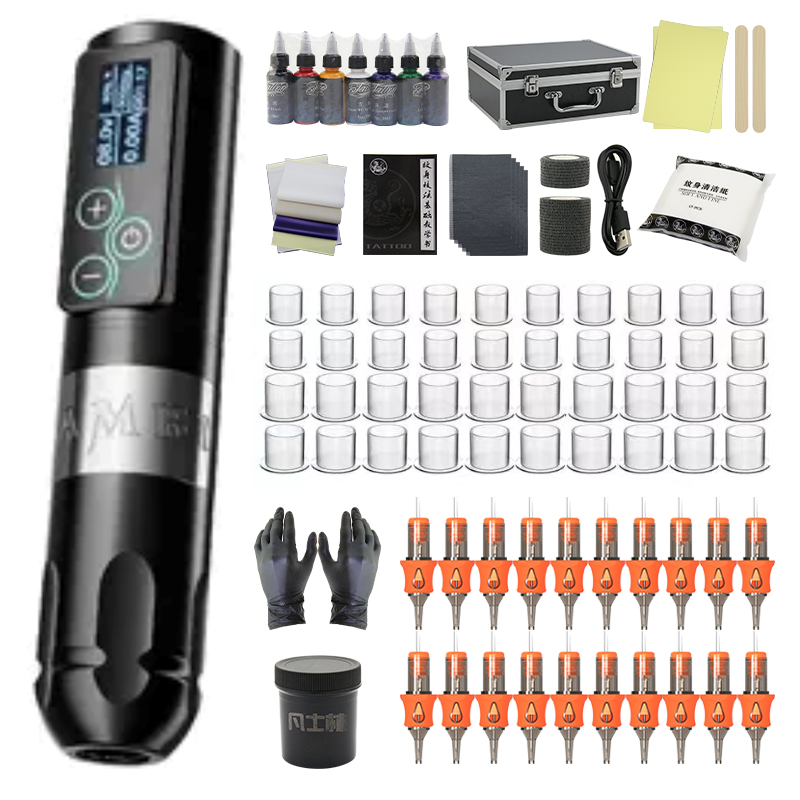 Tattoo pen set motor machine professional cutting thread fog tattoo
